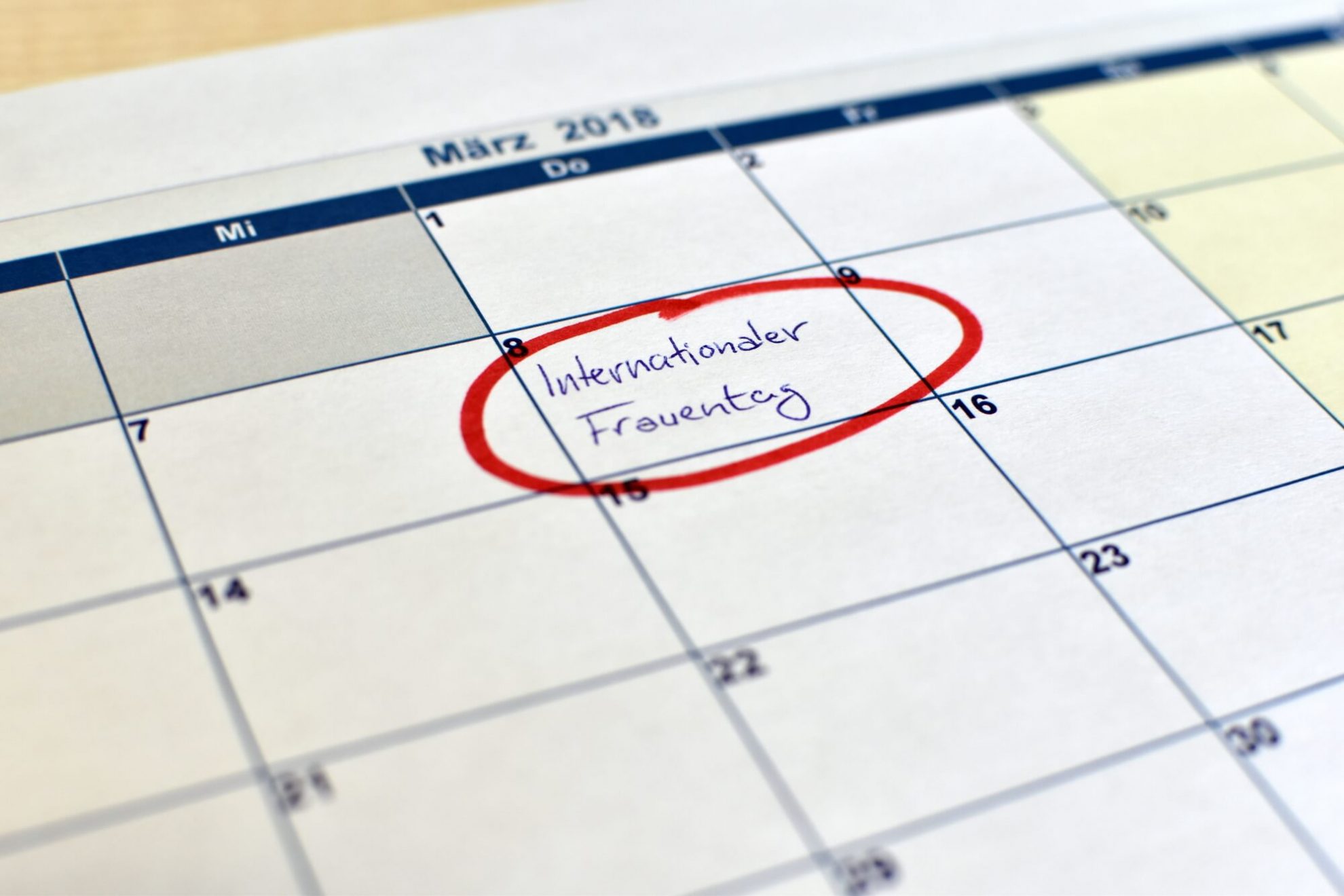 Kalenderblatt: 8. März - Internationaler Frauentag
