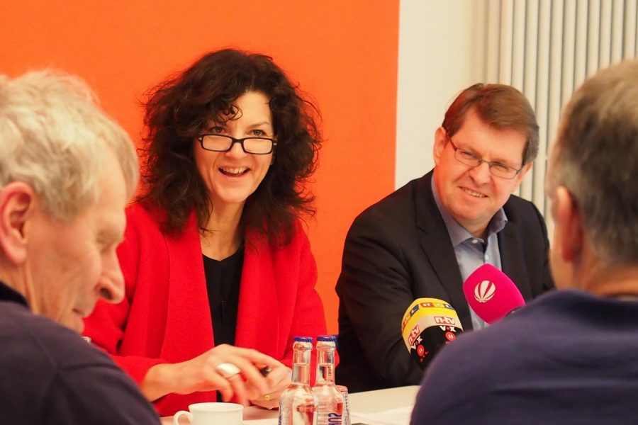 Pressekonferenz mit Christiane Küchenhof und Ralf Stegner