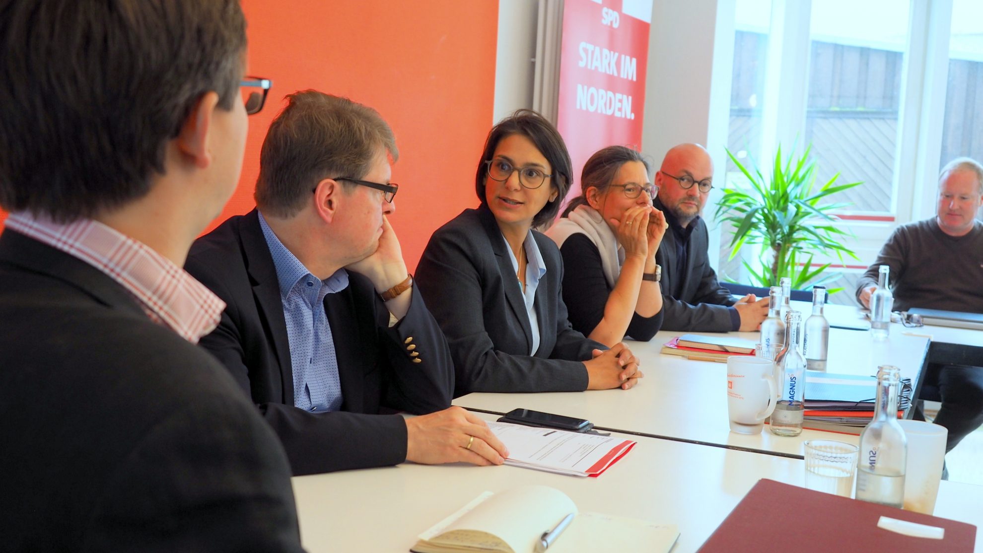 Götz Borchert, Ralf Stegner, Serpil Midyatli, Nina Scheer, Marcus del Monte, Marc Timmer